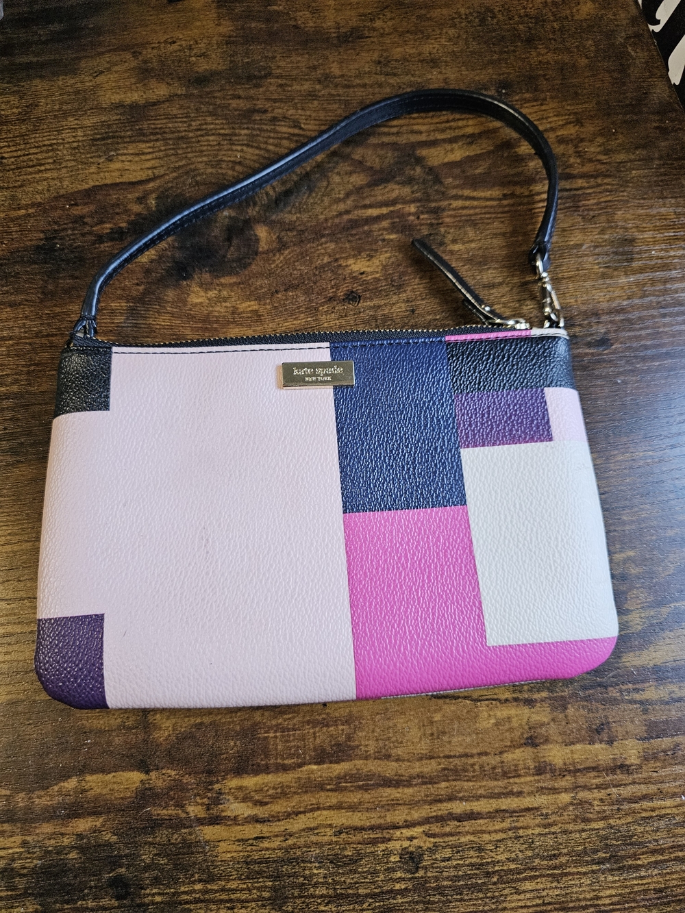 Kate Spade Grant Street Lolly Color Block Party Wristlet